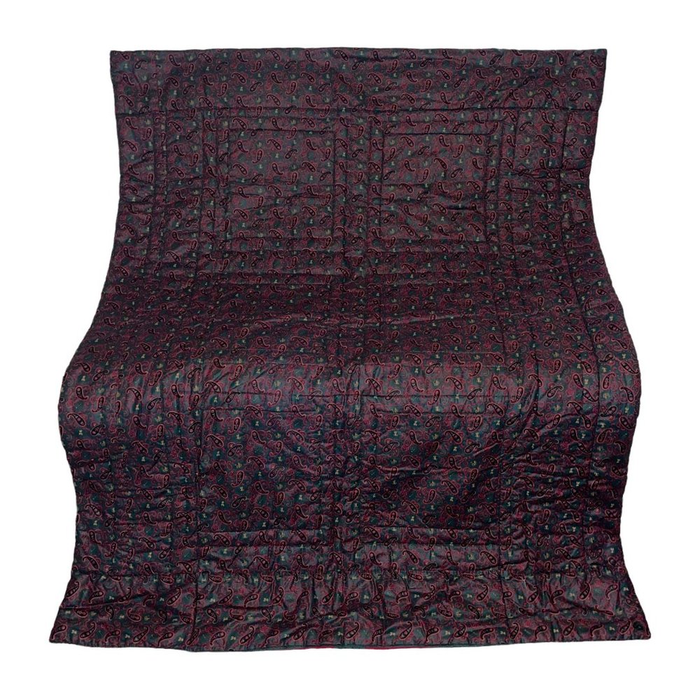 Handmade Vintage 70's Equestrian Horse Rider Beagle Hunting Paisley Quilt 66X52 - Picture 7 of 11